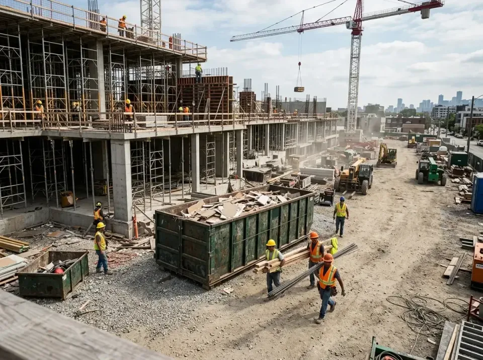 commercial-construction-site-w-002 — frequently asked questions, Low Cost Construction Dumpster Rental in Byron, MN